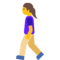 Woman Walking emoji on Google